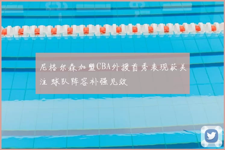 尼格尔森加盟CBA外援首秀表现获关注 球队阵容补强见效